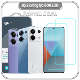 Bộ 2 kính cường lực cho Redmi Note 13 4G 5G - 13 Pro 4G 5G, GOR trong 2.5D - hàng nhập khẩu