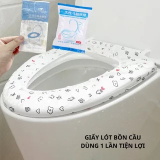 [Lẻ 1] Giấy lót bồn cầu dùng một lần bằng vải không dệt co giãn chống thấm nước an toàn du lịch tiện lợi