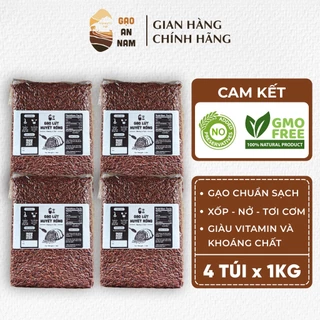 [COMBO 4KG] Gạo Lứt Huyết Rồng An Nam - theo hướng Hữu Cơ - LOẠI NGON, Ăn Kiêng Eat Clean Thực Dưỡng