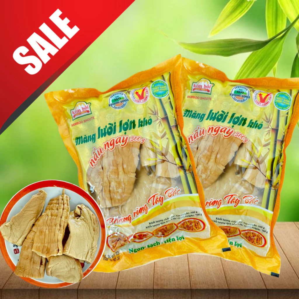 [MUA 2 GIẢM 20%] COMBO 2 Măng Lười Lợn Khô Nấu Ngay - Gói 500g - Đặc sản Tây Bắc Việt Nam