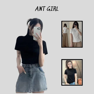 Áo thun Ant Girl cổ lọ co dãn tốt dễ phối đồ_FG012