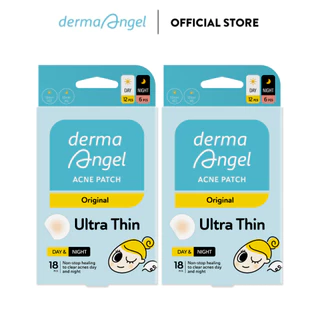 Combo 2 Hộp Miếng Dán Mụn Dành Cho Cả Ngày Derma Angel (12+6 Miếng) x 2