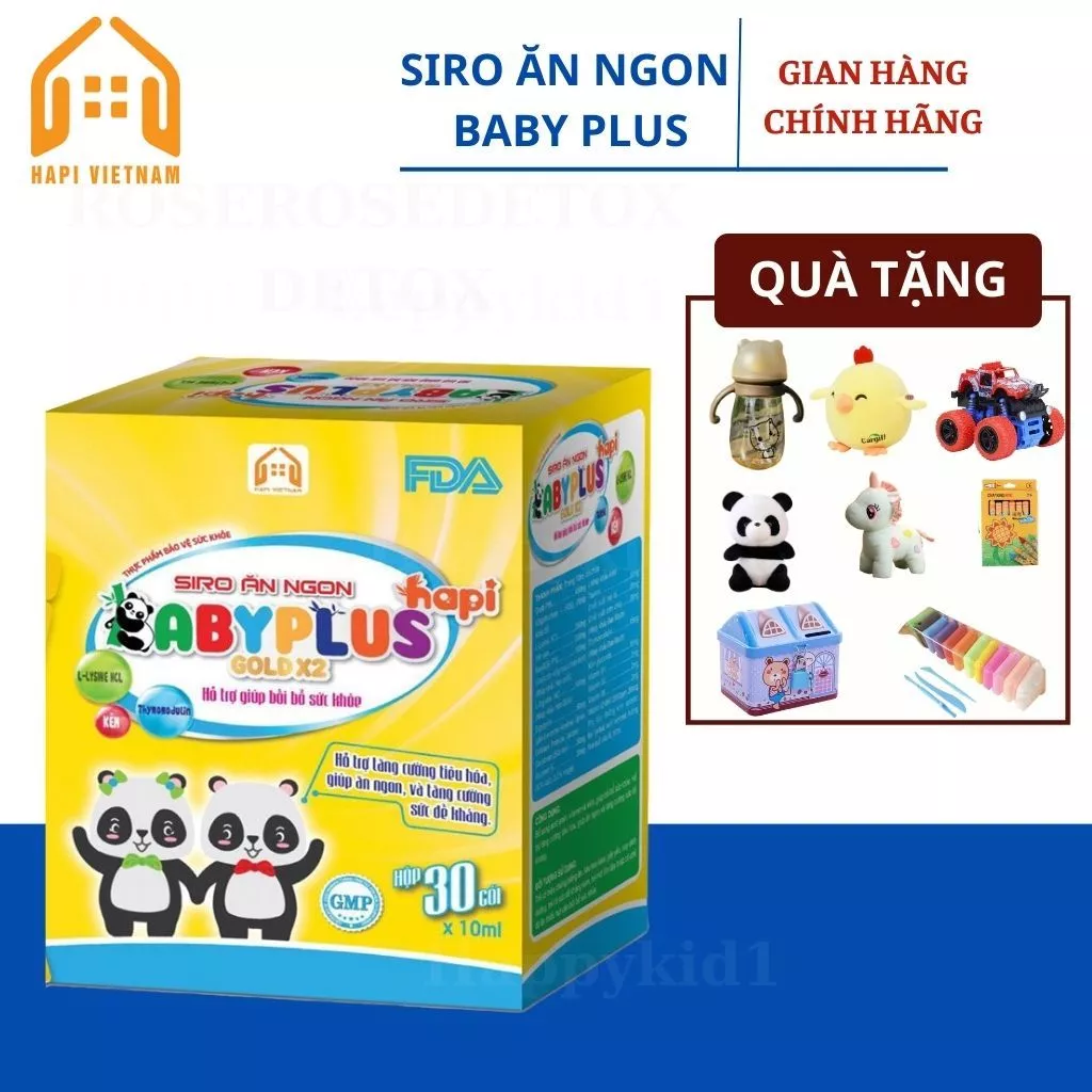 Siro Ăn Ngon Baby Plus Hapi Giúp Bé Ăn Ngon Tăng Cân Tự Nhiên Tăng Sức Đề Kháng 300ml HỘP 30 GÓI