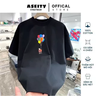 Áo thun tay lỡ unisex ,local brand aseity chất liệu cotton 100% 250 gsm,bóng bay