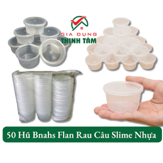 [THỊNH TÂM] 50 Hũ Bánh Flan, Rau Câu, Slime Loại Nhựa Trong Số 2 Giá Rẻ