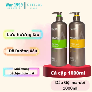 Cặp dầu gội dầu xả Marubi keratin collagen 1000ml siêu mượt dành cho cả nam và nữ siêu dưỡng mềm mượt tóc