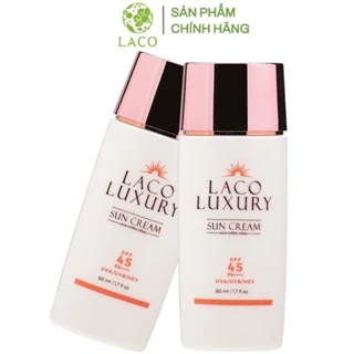 Kem chống nắng Laco Luxury Sun Cream 50ml SPF45 PA++++ Lên Tone, Chống UVA,UVB,Không Nhờn, Kiềm Dầu