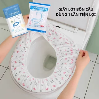 [Lẻ 1] Giấy lót bồn cầu bằng vải không dệt co giãn chống thấm nước an toàn du lịch dùng một lần