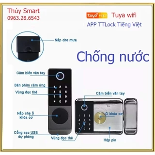 [CHỐNG NƯỚC]Khóa thông minh Molde T-29, vân tay 2 mặt cho cổng sắt ,cửa gỗ ....dễ sử dụng,nhanh nhạy.