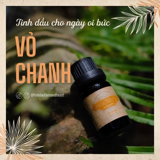 Tinh Dầu Vỏ Chanh 10ml, Tinh Dầu Thiên Nhiên Nguyên Chất, Farm & Forest, Thư Giãn, Trầm Tĩnh, Khử Mùi, Sảng Khoái