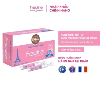 Nước muối sinh lý Fysoline Pháp - Vệ sinh mắt, mũi, miệng cho bé hàng ngày - Hộp 40 ống x 5ml