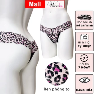 Quần lót ren WANNABE QLR01 quần chíp t-back gợi cảm xuyên thấu qua lớp ren trong suốt quyến rũ