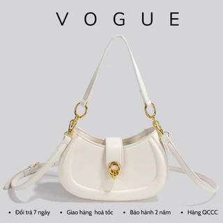 Túi xách nữ đeo sát nách đeo chéo VOGUE mã M11 - Túi xách thiết kế kiểu dáng yên ngựa mẫu mới 2024 chất da mềm size 22cm