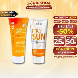 Kem chống nắng Phổ Rộng Farmona Sun Face Cream UVA/UVB SPF50+ Hỗ trợ giảm dầu thừa