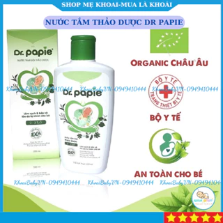 Sữa tắm cho bé, Nước Tắm Gội Thảo Dược Cho Bé Dr Papie CHAI 230ML Thành Phần Tự Nhiên Hàng Chính Hãng-KHOAIBABY