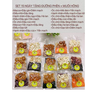 Set hạt làm sữa hạt 30 gói 50g, 100g mix sẵn hút chân không nấu sữa - ăn dặm cho bà bầu, người tiểu đường