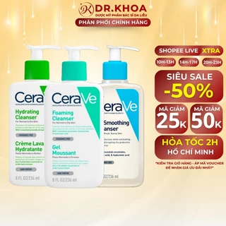 Sữa Rửa Mặt CeraVe Foaming, SA Smoothing, Hydrating Cleanser Cho Mọi Loại Da 88ml – 236ml – 473ml