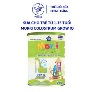 Sữa bột MORRI COLOSTRUM GROW IQ 900G cho trẻ 1-15 tuổi, tăng cường trí não, phát triển chiều cao