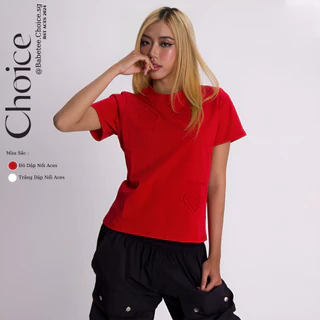 Áo Thun BabyTee In Dập Nổi Vải Logo ACES CHOICE.SG Cotton 100% BabyTee-TOP