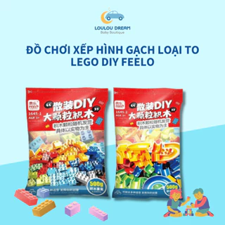 Đồ chơi xếp hình Lego DIY FEELO lắp ráp sáng tạo, gạch loại to size lego duplo cho bé từ 3 tuổi 1645