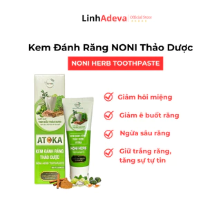 Kem đánh răng thảo dược NONI giảm hôi miệng hiệu quả, sạch trắng răng không chưa flour tốt cho răng niềng