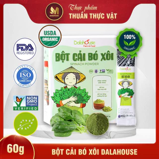 Bột Cải Bó Xôi Hữu Cơ Nguyên Chất Sấy Lạnh Dalahouse