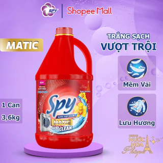 Nước giặt xả cửa ngang SPY Ultra Clean Matic 3,6 kg trắng sạch sâu, ít bọt, thơm lâu