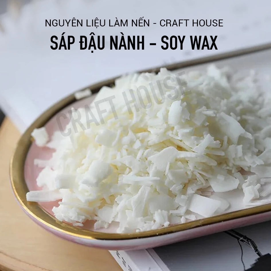 Sáp Đậu Nành, Sáp Nến Dạng Vảy Cao Cấp Làm Nến Thơm 300g