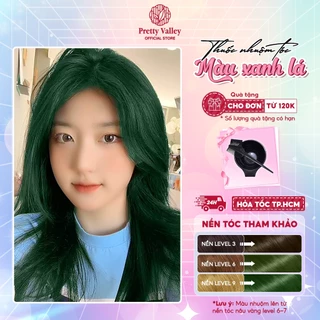 Thuốc nhuộm tóc, thuốc nhuộm màu XANH LÁ Molokai siêu dưỡng - Pretty Valley Hair