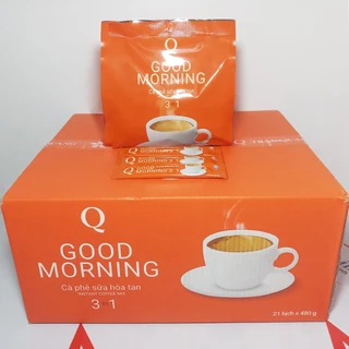 Thùng cà phê sữa Good morning Trần Quang 21 bịch x 480g (24 gói x 20g)