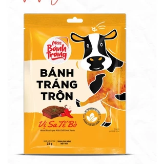 BÁNH TRÁNG TRỘN - VỊ SA TẾ BÒ 23g - Miss bánh tráng hsd tháng 8