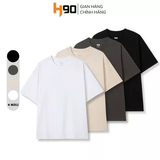 Áo Phông Trơn Nam H90 Form OVERSIZE Cổ Tròn Chất Thun Cotton UNISEX Dày Dặn Thoáng Mát Thấm HútTST02