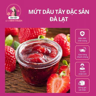 [SALE]  Hủ 500G Mứt Dâu Tây đặc sản Đà Lạt Dùng làm bánh, Ăn với bánh mì, Pha chế Thiên Đường Ăn Vặt Cô 4