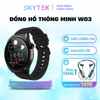 Đồng hồ thông minh G-EW03 Plus, Smart Watch thể thao điện tử theo dõi sức khoẻ 24/7, chống thấm nước SKYTEK