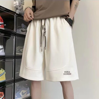 Quần Short Unisex Nam Nữ Ống Rộng Cạp Cao, Quần Đùi Basic Kèm Dây Rút Chất Liệu Cotton Co Giãn Thoáng Mát