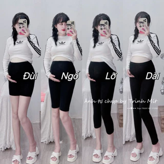 [40-75kg] QUẦN LEGGING BẦU LƯNG THUN CO GIÃN - ẢNH THẬT TRINH MIT STORE