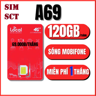 [ Chỉ 2K / Ngày ] Sim 4G Mobifone A69 Miễn Phí 1 Tháng Tặng 120 8700G/ Tháng 4GB/Ngày Sin Chưa Kích Không Trôi Ngày