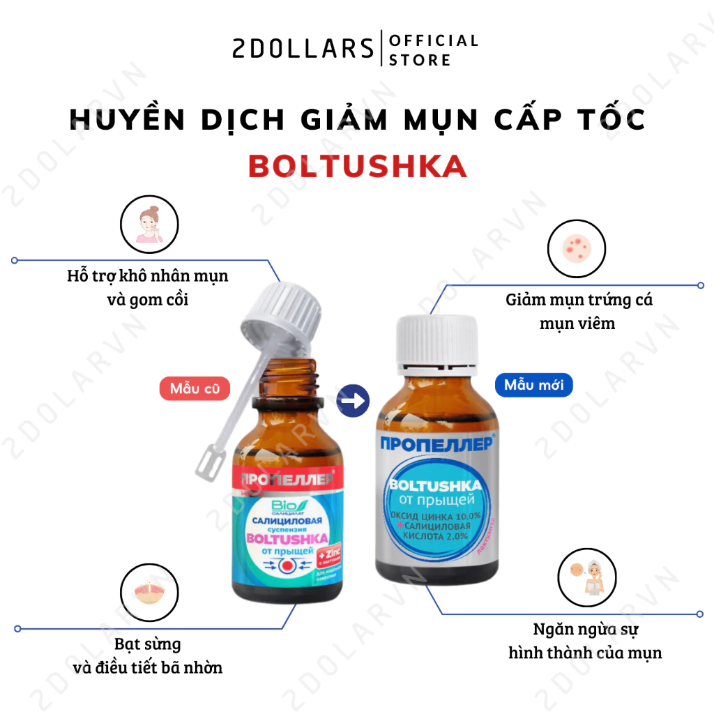 Huyền Dịch Giảm Mụn Cấp Tốc BOLTUSHKA