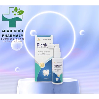 XỊT RICHKID NGỪA SÂU RĂNG, MÒN RĂNG, MỦN RĂNG,Ố VÀNG CHÂN RĂNG CHO BÉ TỪ 1 TUỔI -  MKPMC