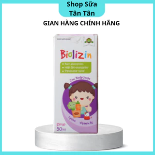 {CHÍNH HÃNG- TEM CHÓNG GIẢ} SIiro Kẽm hữu cơ Biolizin Aplicaps by clover 50ml 1 lọ vị đào