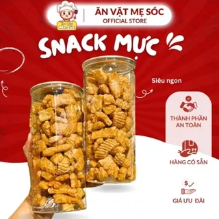 Snack Mực Vị Thái Hũ 200gr, Snack Mực Thái Cay Chuẩn Vị  Dành Cho Các Tính Đồ Ăn Vặt - Ăn Vặt Mẹ Sóc