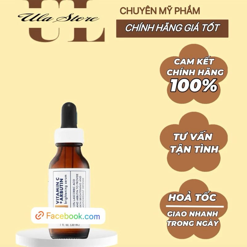 Serum Dưỡng Sáng Da Mờ Thâm Chống Lão Hoá Vit C+Arbutin