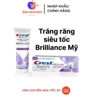 Kem đánh răng tẩy trắng Crest 3D White Brilliance bản Mỹ