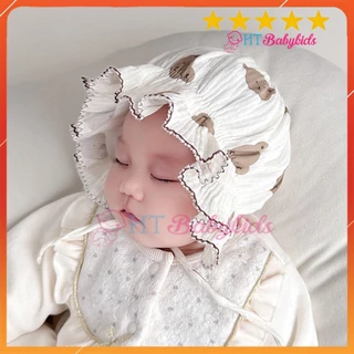 Nón Tai Bèo Công Chúa Bằng Vải Cotton Thời Trang Xuân Hè Cho Bé Gái