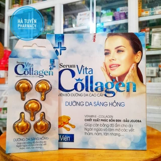 Viên bôi dưỡng da sáng hồng, mềm mịn Serum VITA COLLAGEN- Hộp 30 viên