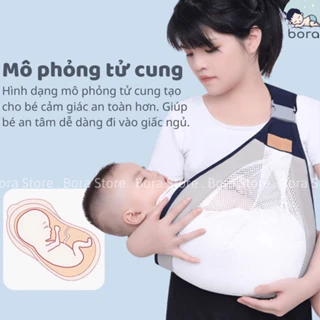 Địu sơ sinh vải cho bé dạng lưới cho bé 0 - 18 tháng