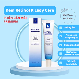 [PHIÊN BẢN NÂNG CẤP] Kem Dưỡng Da Hàn Quốc Retinol K Lady Care 0.5% Retinol 30ml Premium Retinol Elastin Cream