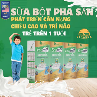 Sữa bột pha sẵn Ecomil Grow Plus 180ml phát triển cân nặng chiều cao trí não