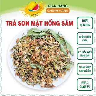 🌱 500g TRÀ SƠN MẬT HỒNG SÂM SAPA Túi zip, KẾT HỢP TỪ 4 LOẠI THẢO DƯỢC QUÝ 🌱Thanh nhiệt,giải độc.