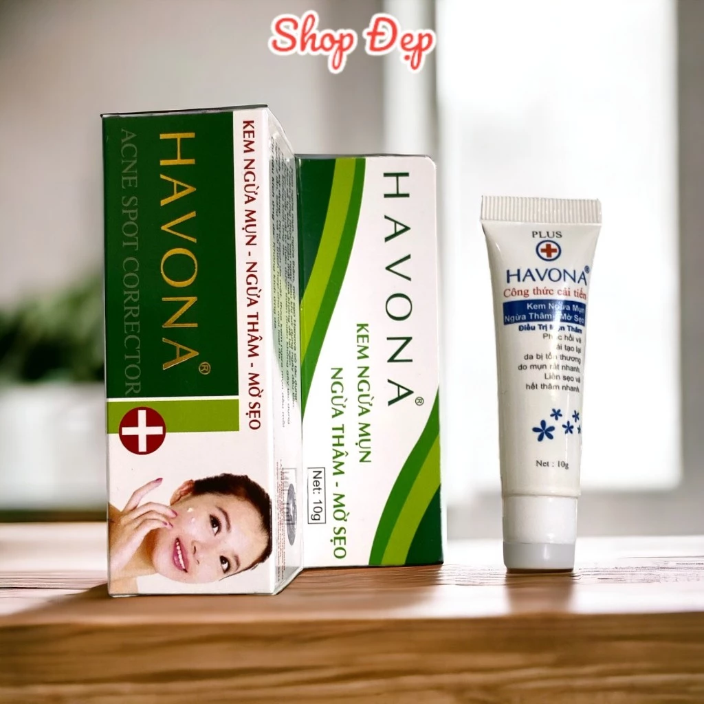 KEM CHẤM MỤN THÂM Havona 10G (E19 HỘP XANH LÁ)